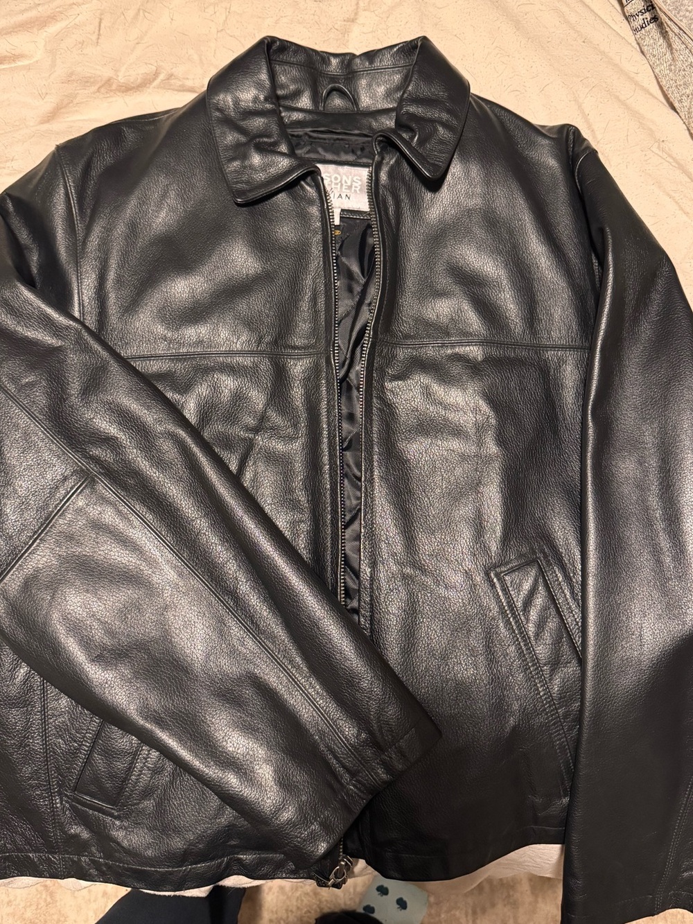 Men's Wilson Leather Jacket - Classic Zip Front